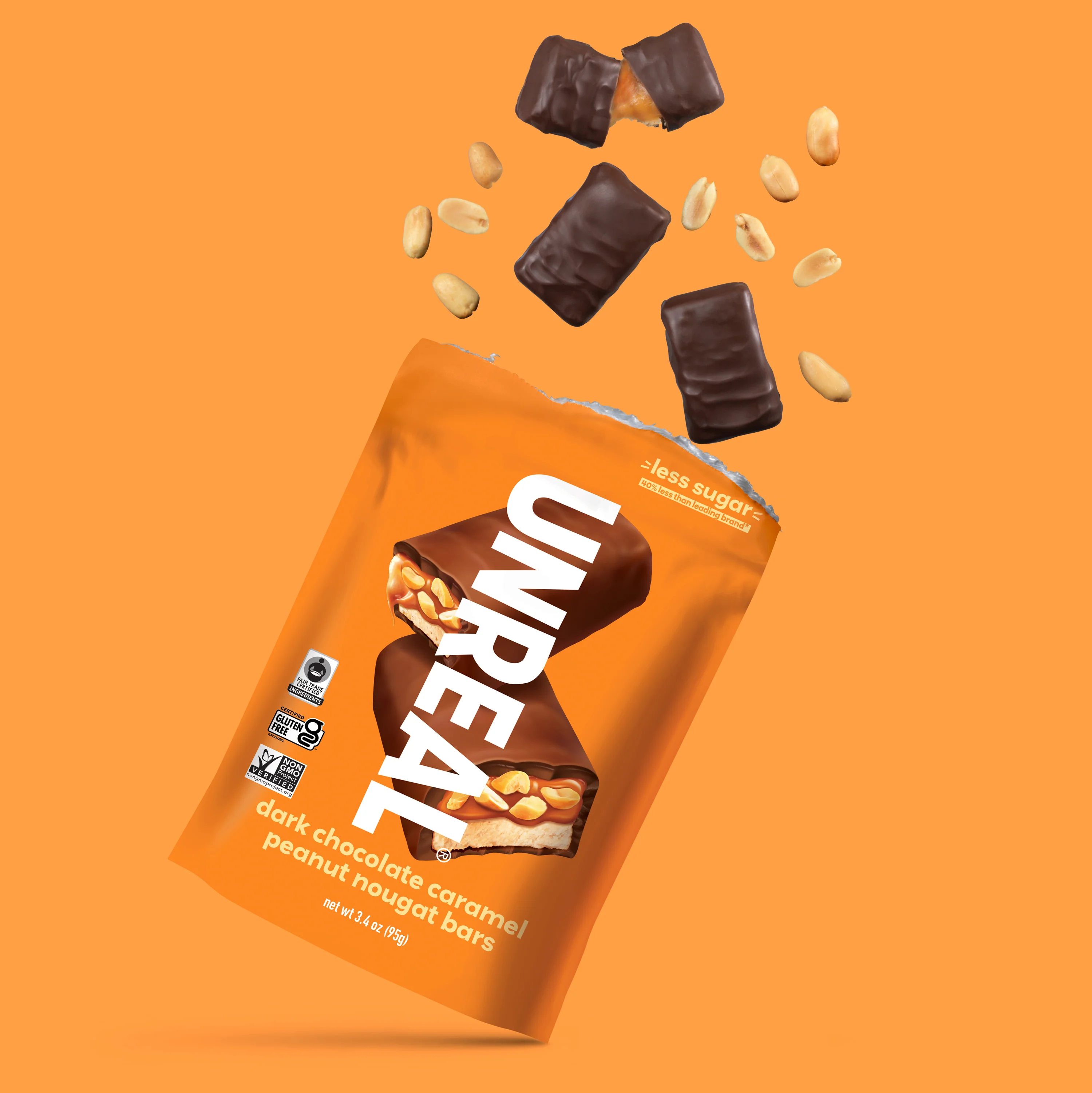 Dark chocolate caramel peanut nougat bars - grab & go box - Image 3